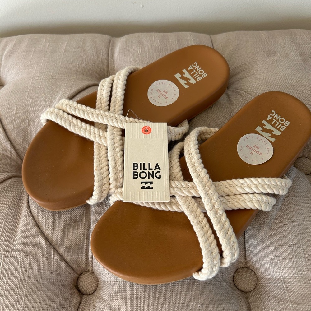 Billabong Cream and Brown Women's Sandals
